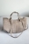 Torebka shopper skóra zamszowa beż
